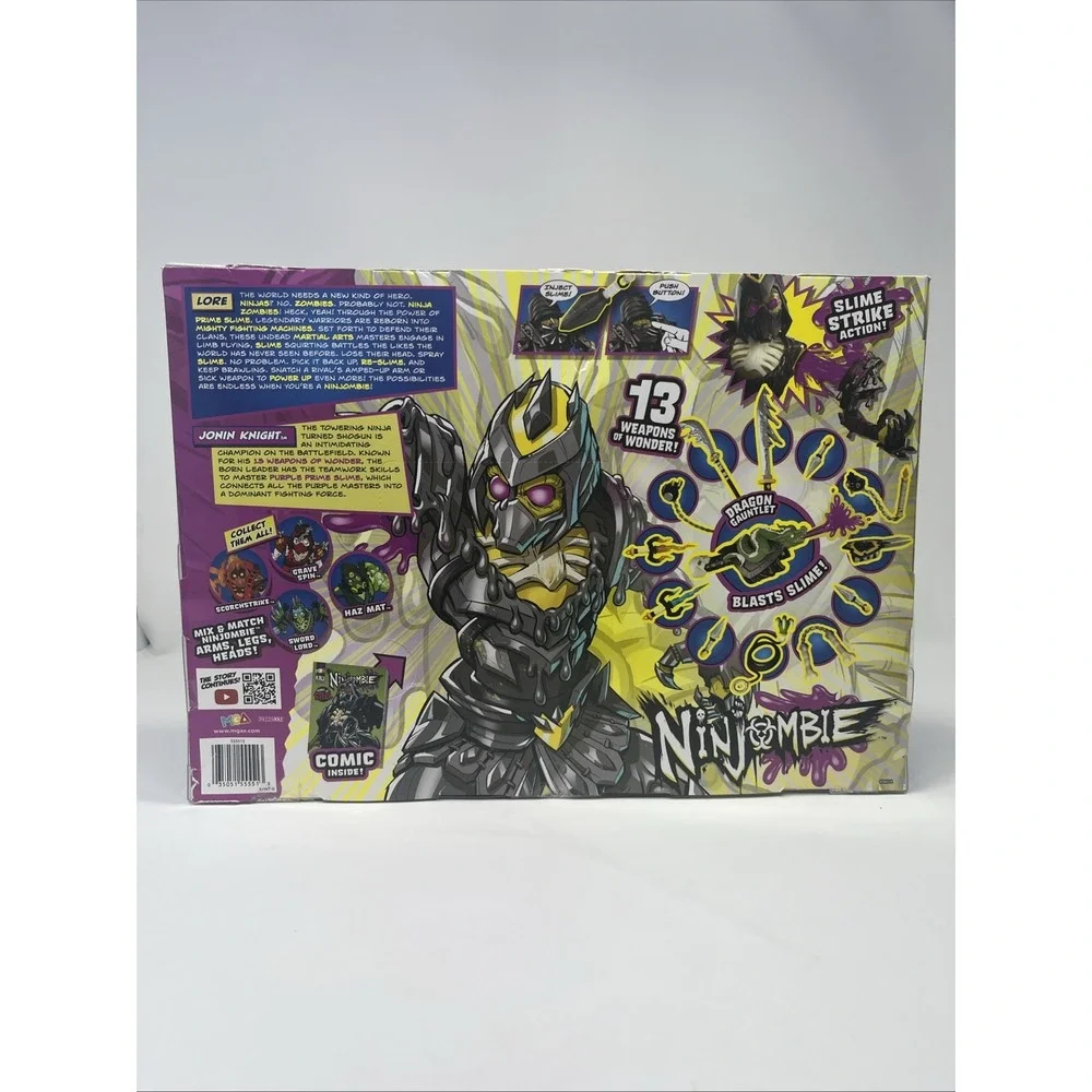 Ninjombie Jonin Knight Figure w Comic Book Slime Strike